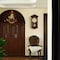 Quickway Imports Vintage Grandfather Wood- Looking Plastic Pendulum Wall Clock for Living, Kitchen, or Dining, Brown QI004145.BN - alternate 3